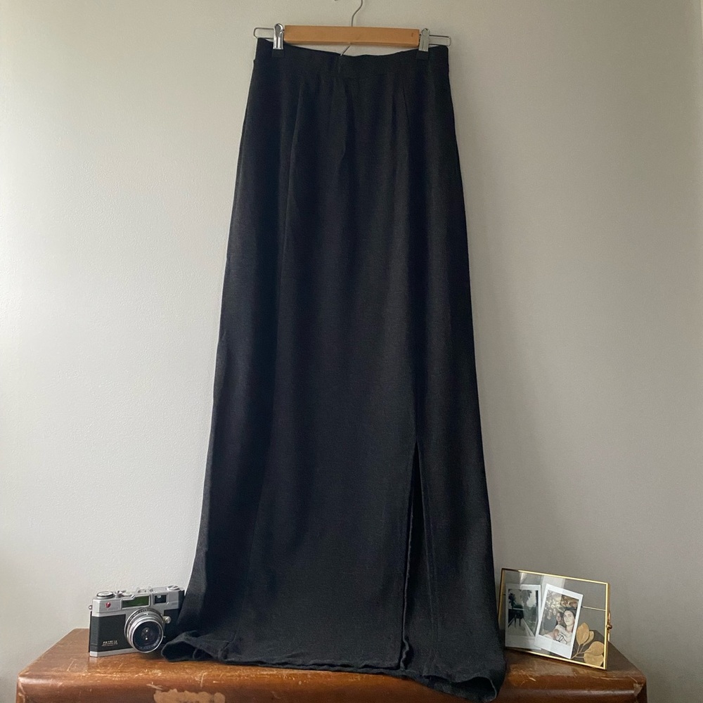 Vintage Valerie Stephens Grey Maxi Skirt